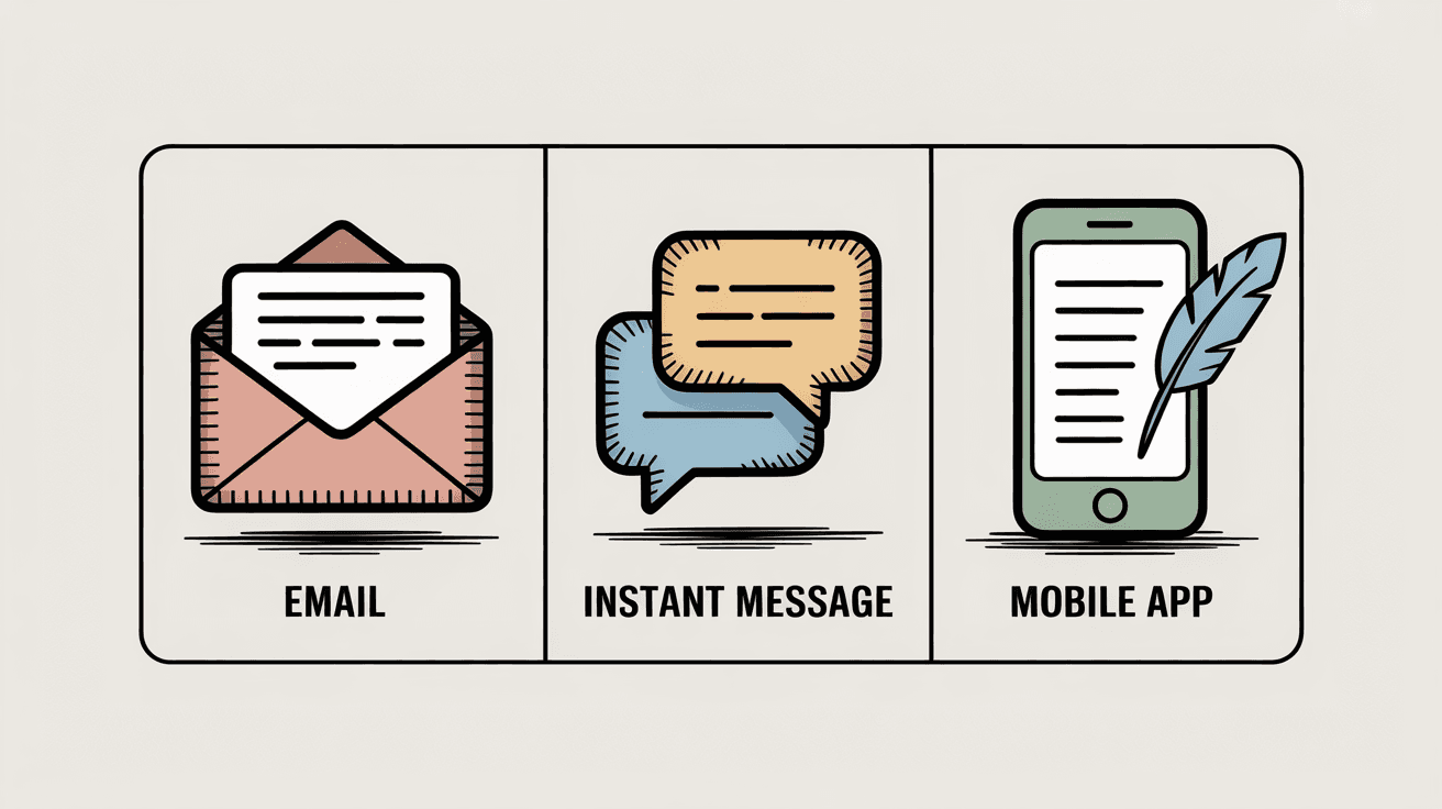 Visual comparison of Reply vs Reply All vs Forward showing the three different email communication methods